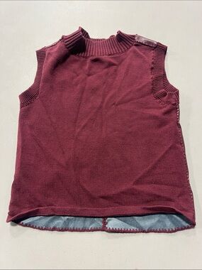 MELISSA NEPTON girls sleeveless knit top in burgundy